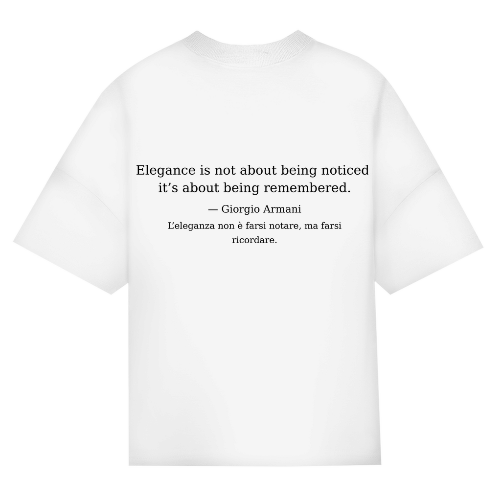 INCR. PAROLE 01 – Oversize T-Shirt „L’eleganza senza nome“