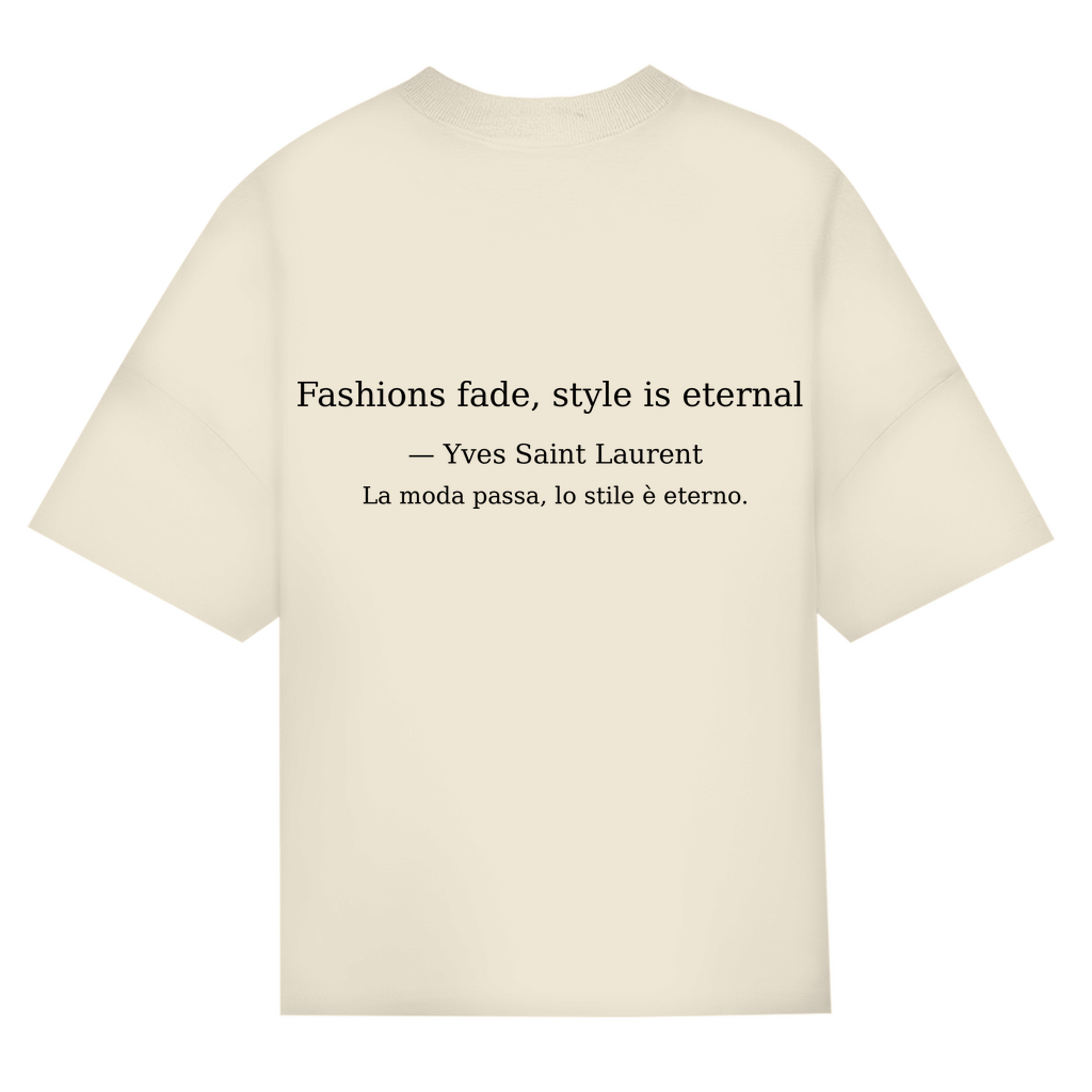 INCR. PAROLE 03 – Oversize T-Shirt „Nel silenzio c’è stile“