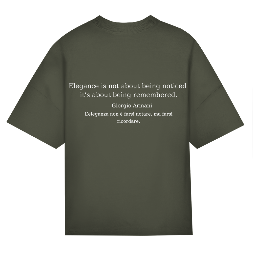 INCR. PAROLE 01 – Oversize T-Shirt „L’eleganza senza nome“