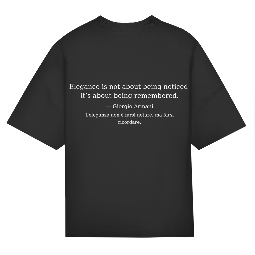 INCR. PAROLE 01 – Oversize T-Shirt „L’eleganza senza nome“
