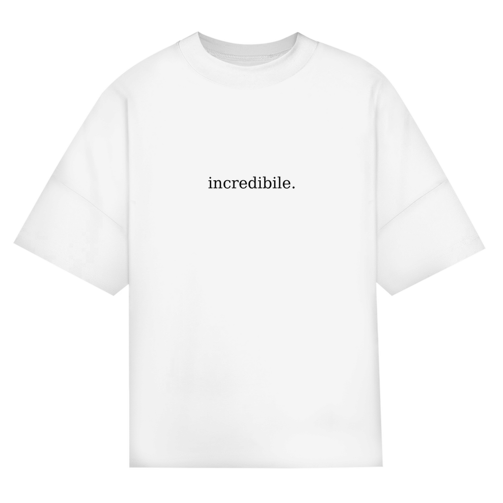 INCR. PAROLE 03 – Oversize T-Shirt „Nel silenzio c’è stile“